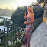 Mor Gül Küpe