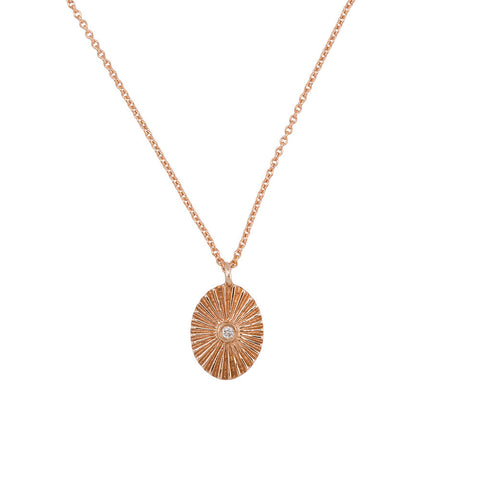 Zigzag Oval Pırlanta Kolye