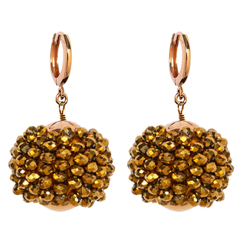 Altın Discoball Büyük Top Küpe
