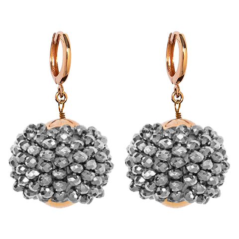 Gümüş Discoball Büyük Top Küpe