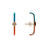 Mercan Turkuaz Mine Pırlantalı Earcuff