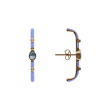 Lila Mine Aquamarin ve Pırlanta Earcuff