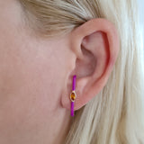 Fuşya Mine Sitrin Earcuff