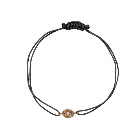 Pırlantalı Kahve Oval Bileklik